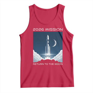 Future Lunar Mission 2026 Tank Top Rocket Launch Lunar Orbit Space Exploration TS02 Red Print Your Wear