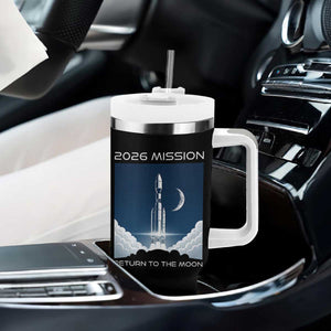 Future Lunar Mission 2026 Tumbler With Handle Rocket Launch Lunar Orbit Space Exploration TS02 Print Your Wear