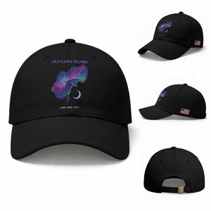 Future Dusk Lunar Orbit 2026 Baseball Cap Cosmic Nebula Astronaut n Satellite Space Exploration TS02 Baseball Cap Universal Fit Black Print Your Wear