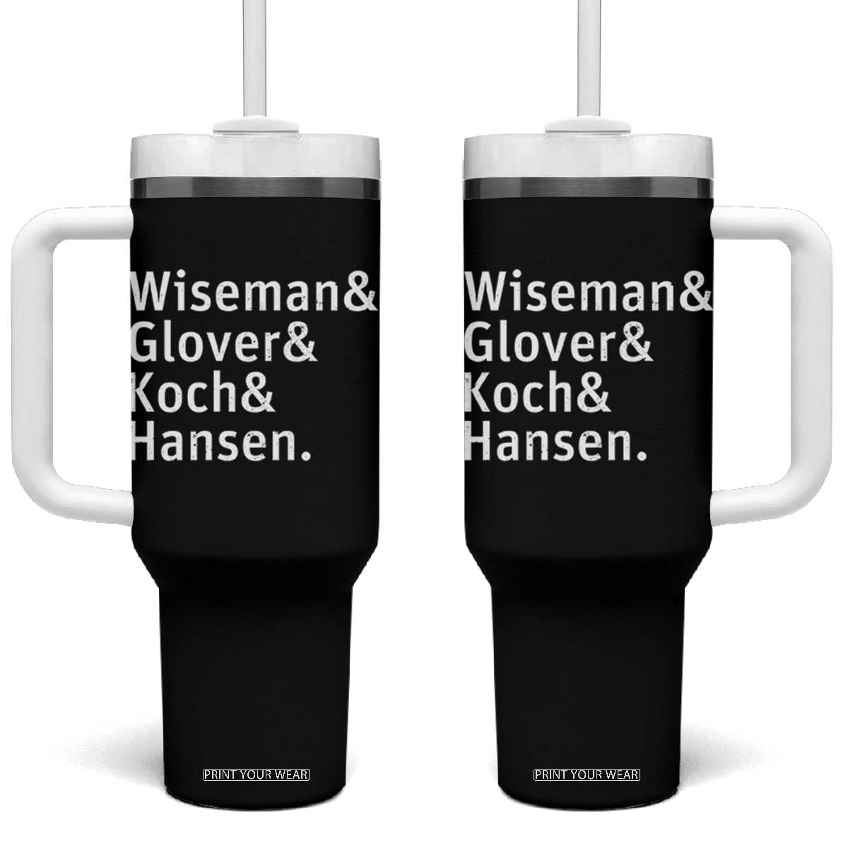 Lunar Orbit Crew 2026 Mission Names Tumbler With Handle Astronaut Supporters Space Exploration Enthusiasts TS02 One Size: 40 oz Black Print Your Wear