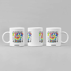 I'm Just Here for Field Day 2026 Coffee Mug Groovy School Retro Tie Dye Effect Printing TS02 Print Your Wear