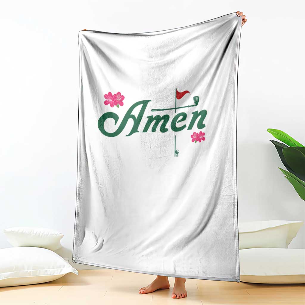 Golf Lover Amen Azalea Graphic Throw Blanket Augusta Georgia Traditions Golfing Fan TS02 Print Your Wear