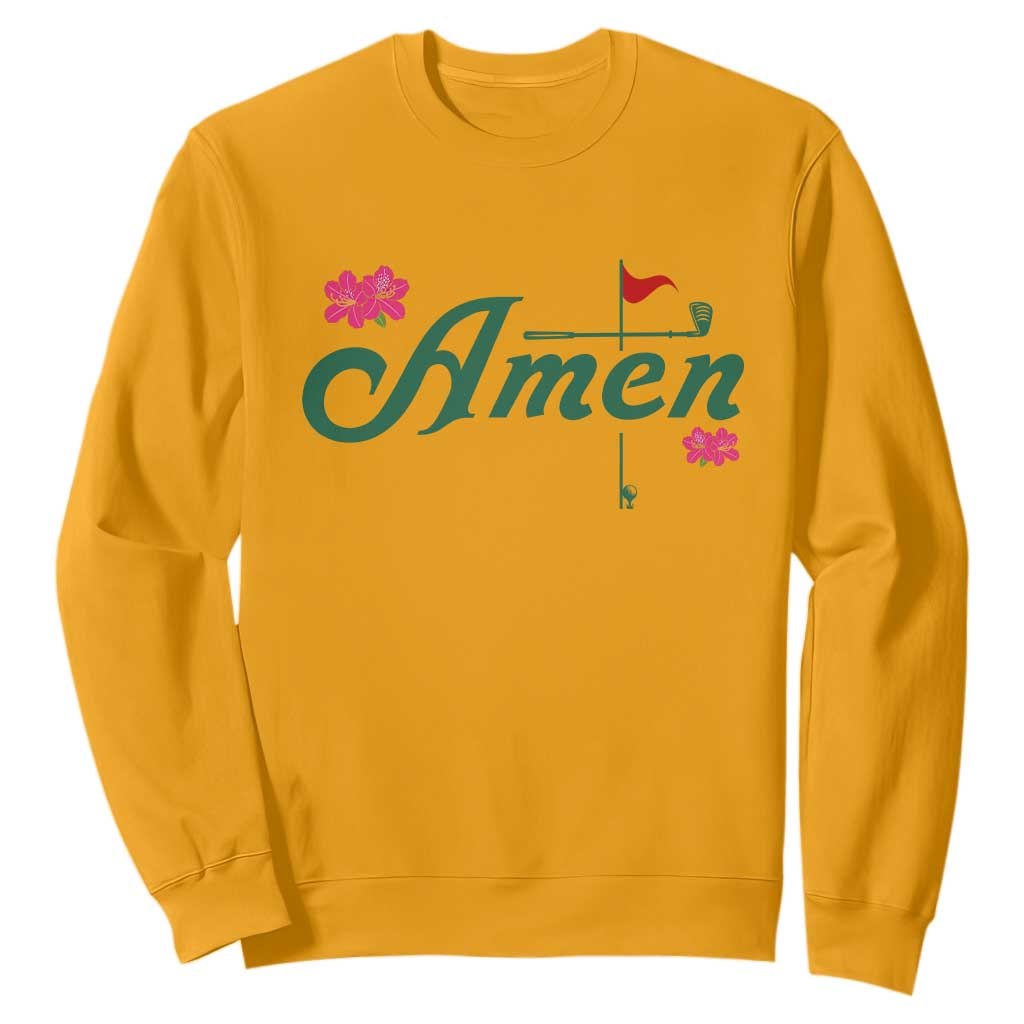 Golf Lover Amen Azalea Graphic Sweatshirt Augusta Georgia Traditions Golfing Fan TS02 Gold Print Your Wear