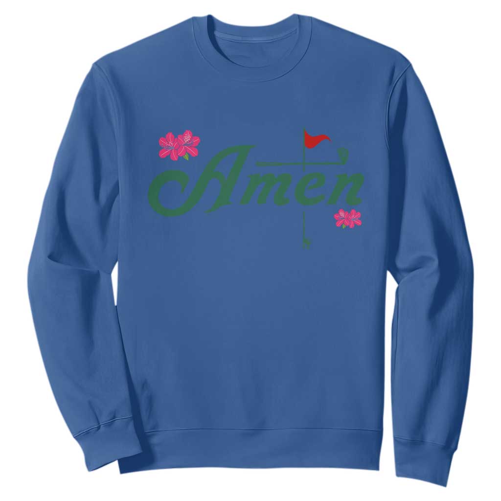 Golf Lover Amen Azalea Graphic Sweatshirt Augusta Georgia Traditions Golfing Fan TS02 Royal Blue Print Your Wear