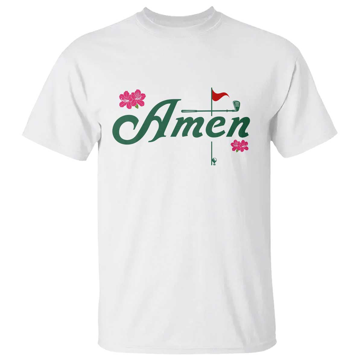 Golf Lover Amen Azalea Graphic T Shirt Augusta Georgia Traditions Golfing Fan TS02 White Print Your Wear