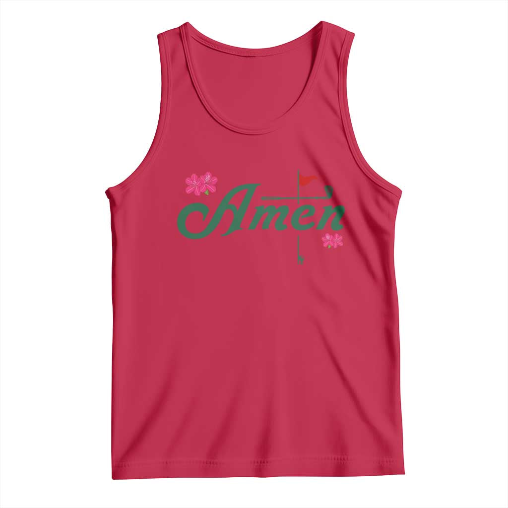 Golf Lover Amen Azalea Graphic Tank Top Augusta Georgia Traditions Golfing Fan TS02 Red Print Your Wear