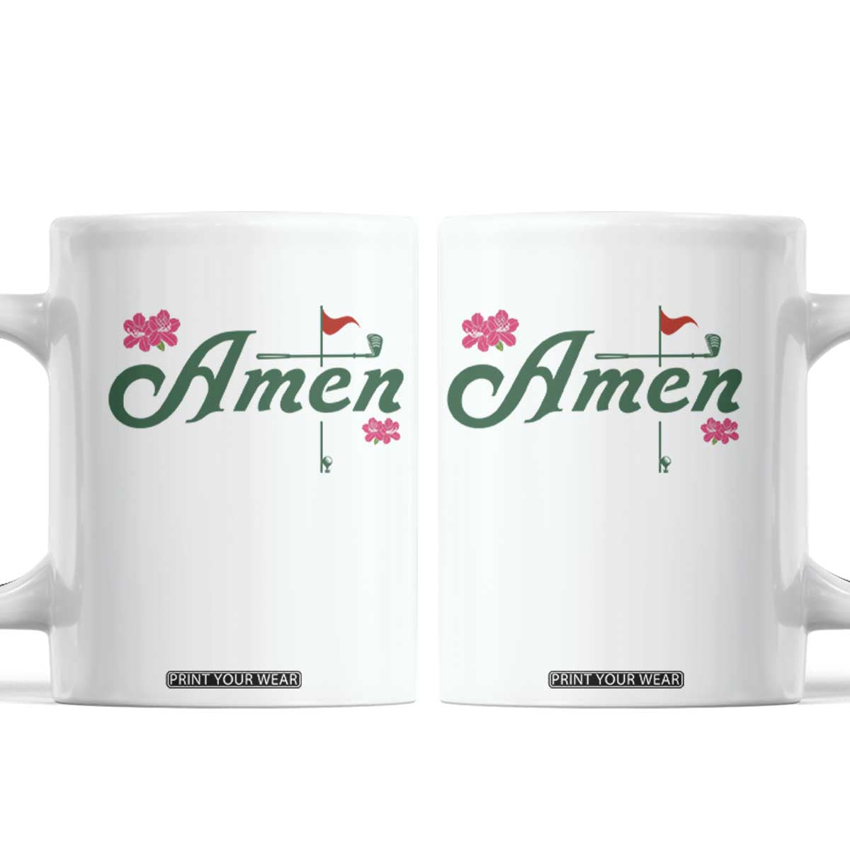 Golf Lover Amen Azalea Graphic Coffee Mug Augusta Georgia Traditions Golfing Fan TS02 White Print Your Wear
