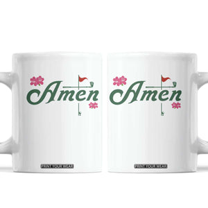 Golf Lover Amen Azalea Graphic Coffee Mug Augusta Georgia Traditions Golfing Fan TS02 White Print Your Wear