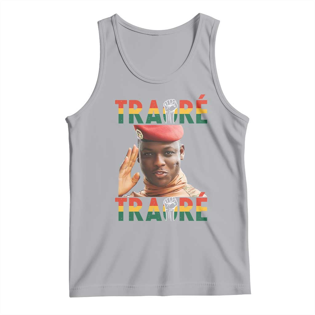 Traoré 2025 Tank Top African President Burkina Faso TS02 Athletic Heather Print Your Wear