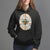 Vintage Bee Daisy Flowers Retro Groovy Hoodie TS02 Black Printyourwear