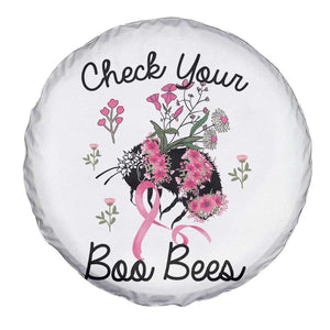 Breast Cancer Awareness Spare Tire Cover Check Your Boo Bees Pink Ribbon Support Squad TS02 Print Your Wear