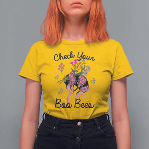 Breast Cancer Awareness T Shirt For Women Check Your Boo Bees Pink Ribbon Support Warrior Squad TS02 Daisy Print Your Wear