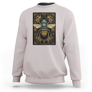 Dark Academia Spiritual Bumble Bee Tarot Card Sweatshirt TS02 Ice Gray Printyourwear