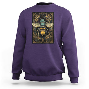 Dark Academia Spiritual Bumble Bee Tarot Card Sweatshirt TS02 Purple Printyourwear