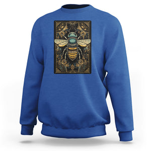 Dark Academia Spiritual Bumble Bee Tarot Card Sweatshirt TS02 Royal Blue Printyourwear