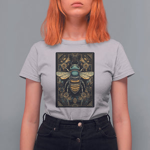 Dark Academia Spiritual Bumble Bee Tarot Card T Shirt For Women TS02 Ice Gray Printyourwear