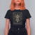 Dark Academia Spiritual The Queen Bee Tarot Card T Shirt For Women TS02 Black Printyourwear