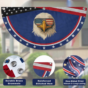 American Bald Eagle Patriotic Fan Flag With Sunglasses USA Flag Vintage TS02 Print Your Wear