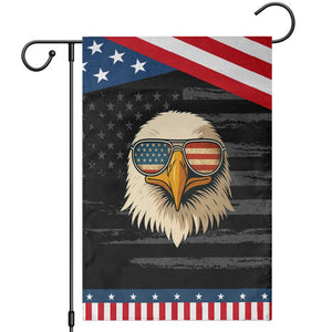 Patriotic Bald Eagle Garden Flag With Sunglasses American Flag Vintage TS02 Distressed Black Blue Print Your Wear