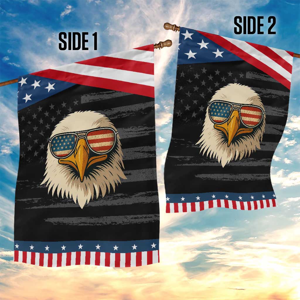 Patriotic Bald Eagle Garden Flag With Sunglasses American Flag Vintage TS02 Print Your Wear