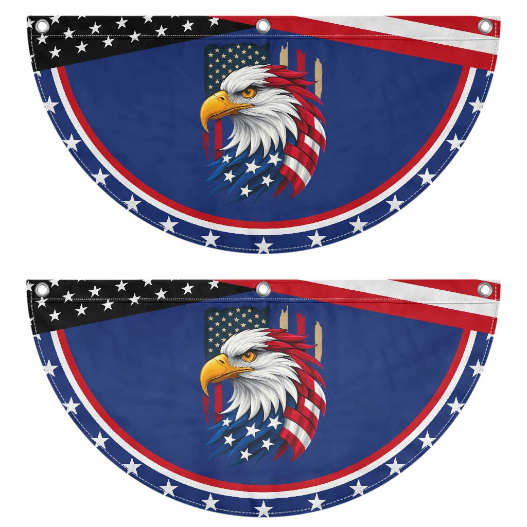 Fierce American Bald Eagle Patriotic Fan Flag Bold 4th of July USA Freedom TS02 2pcs pack Classic Navy Print Your Wear