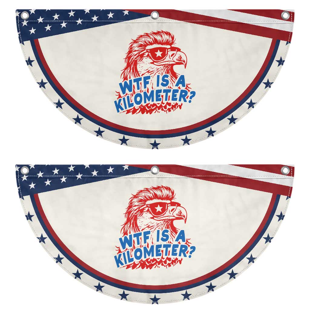 WTF Is A Kilometer Funny American Bald Eagle Patriotic Fan Flag 4th of July Humor TS02 2pcs pack Classic Beige Print Your Wear