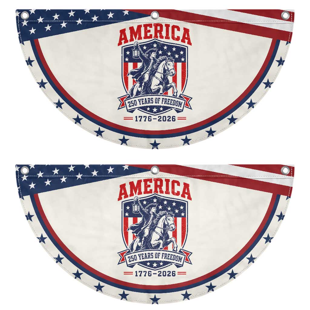 250 Years of Freedom Paul Revere Midnight Ride Patriotic Fan Flag Historical Revolution American Flag Shield TS02 2pcs pack Classic Beige Print Your Wear