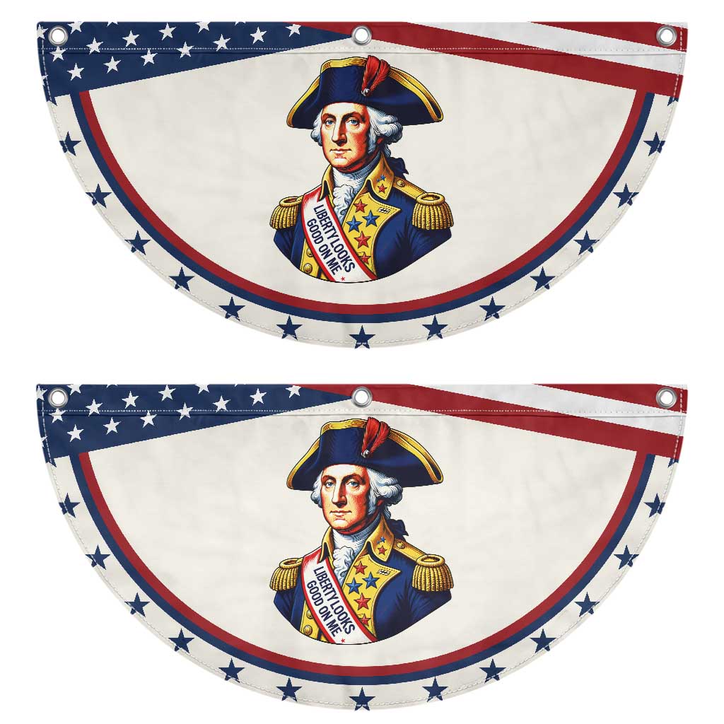 George Washington History Graphic Patriotic Fan Flag Liberty Looks Good On Me 4th of July Founding Father Humor TS02 2pcs pack Classic Beige Print Your Wear