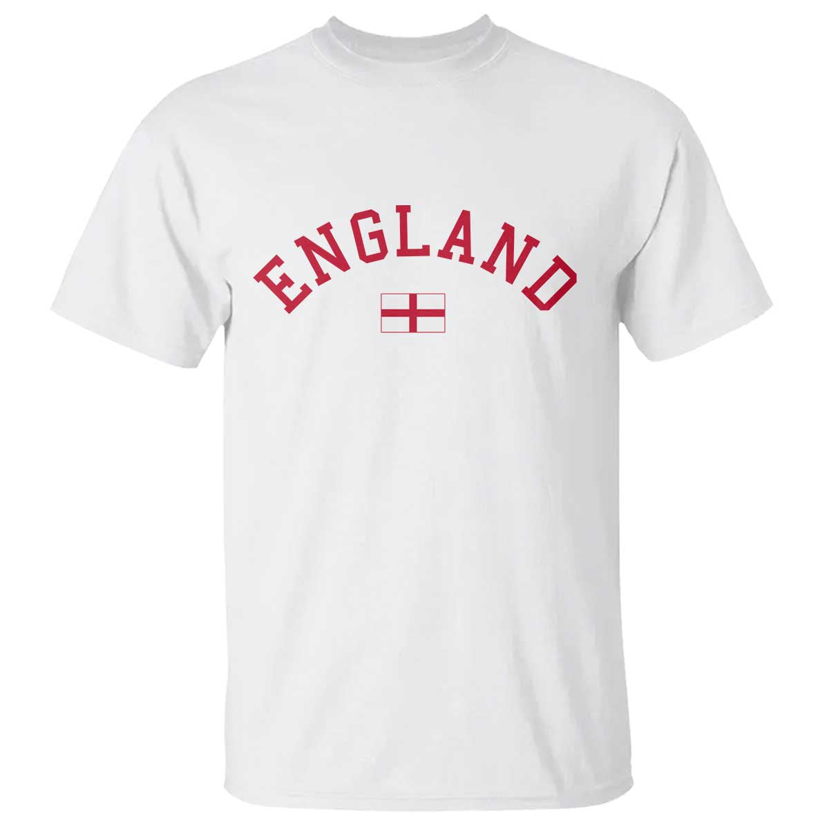 Vintage England Flag Pride T Shirt Patriotic St Georges Cross Heritage TS02 White Print Your Wear