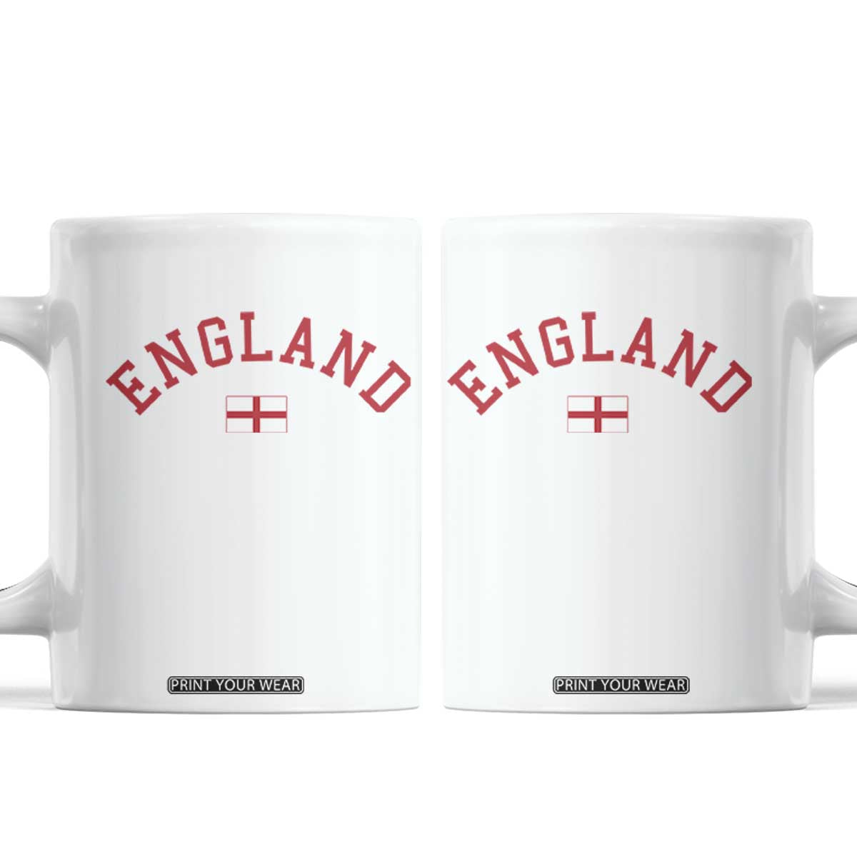 Vintage England Flag Pride Coffee Mug Patriotic St Georges Cross Heritage TS02 White Print Your Wear