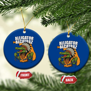 Native Alligator Alcatraz Ceramic Ornament Florida Gator Break The Chain TS02 1pc Blue Print Your Wear