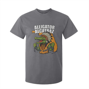 Native Alligator Alcatraz T Shirt For Kid Florida Gator Break The Chain TS02 Charcoal Print Your Wear