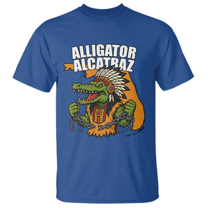 Native Alligator Alcatraz T Shirt Florida Gator Break The Chain TS02 Royal Blue Print Your Wear