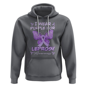 Leprosy Awareness Hoodie I Wear Purple For Leprosy Awareness TS02 Charcoal Printyourwear