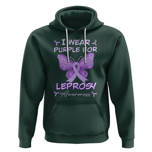 Leprosy Awareness Hoodie I Wear Purple For Leprosy Awareness TS02 Dark Forest Green Printyourwear