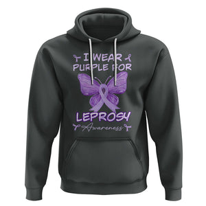 Leprosy Awareness Hoodie I Wear Purple For Leprosy Awareness TS02 Dark Heather Printyourwear