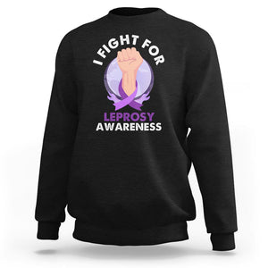 Leprosy Awareness Sweatshirt I Fight For Leprosy Awareness TS02 Black Printyourwear