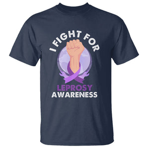 Leprosy Awareness T Shirt I Fight For Leprosy Awareness TS02 Navy Printyourwear