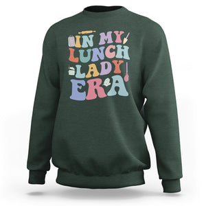 In My Lunch Lady Era Welcome Back To School Lunch Lady Life Sweatshirt TS02 Dark Forest Green Printyourwear