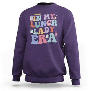 In My Lunch Lady Era Welcome Back To School Lunch Lady Life Sweatshirt TS02 Purple Printyourwear