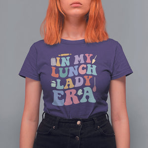 In My Lunch Lady Era Welcome Back To School Lunch Lady Life T Shirt For Women TS02 Purple Printyourwear