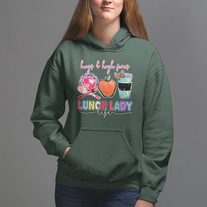 Hugs And High Fives Lunch Lady Life Appreciation Lunch Lady Hoodie TS02 Dark Forest Green Printyourwear