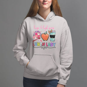 Hugs And High Fives Lunch Lady Life Appreciation Lunch Lady Hoodie TS02 Ice Gray Printyourwear