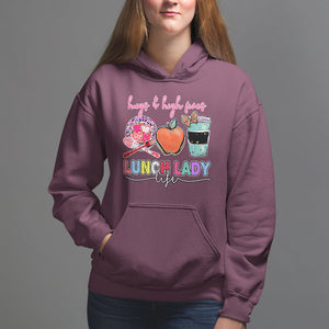 Hugs And High Fives Lunch Lady Life Appreciation Lunch Lady Hoodie TS02 Maroon Printyourwear