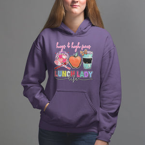 Hugs And High Fives Lunch Lady Life Appreciation Lunch Lady Hoodie TS02 Purple Printyourwear