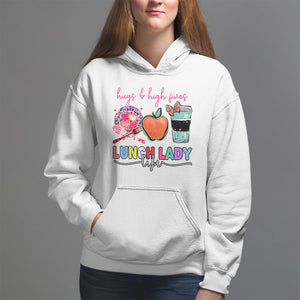 Hugs And High Fives Lunch Lady Life Appreciation Lunch Lady Hoodie TS02 White Printyourwear