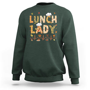 Welcome Back To School Cafeteria Crew Lunch Lady Sweatshirt TS02 Dark Forest Green Printyourwear