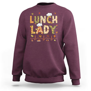 Welcome Back To School Cafeteria Crew Lunch Lady Sweatshirt TS02 Maroon Printyourwear