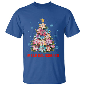 Tropical Hawaiian Plumeria Christmas Tree Mele Kalikimaka T Shirt TS02 Royal Blue Printyourwear