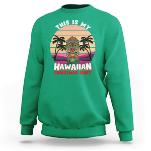 This Is My Hawaiian Christmas Shirt Retro Tropical Xmas Hawaii Tiki Sweatshirt TS02 Irish Green Printyourwear